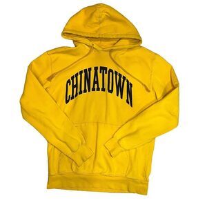 Chinatown Market Hoodie Size Medium Yellow Black Chinatown Spellout Pullover